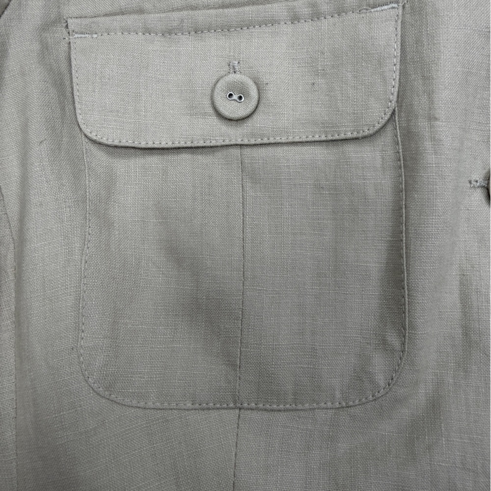 Merona Beige Linen Blazer with Button Details - Picture 5 of 9